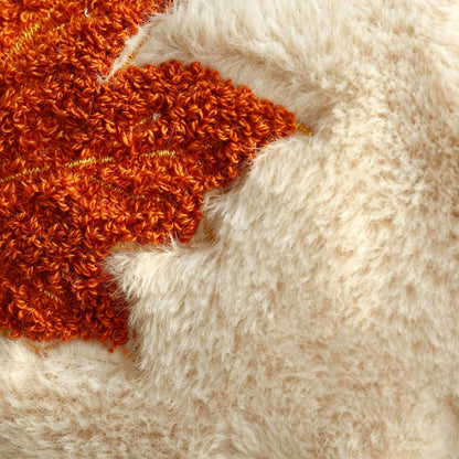 1pc Fall Pillow Covers Fall Maple Leafs Decorations Autumn Pumpkin Throw Pillow Cases Soft Plush Faux Fur Wool Couch Cushion Case For Chair Sofa Living Room Home Decor