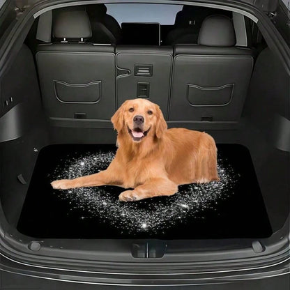 1pc Fit Luxury Trunk Liner With Glittery Heart &-Pattern Floor Design- Heavy-Duty Non-Slip Trunk Protector, Easy-Clean Surface For SUVs, Sedans,- Scratch- & (Compatible With Cars, SUVs,)- Stylish
