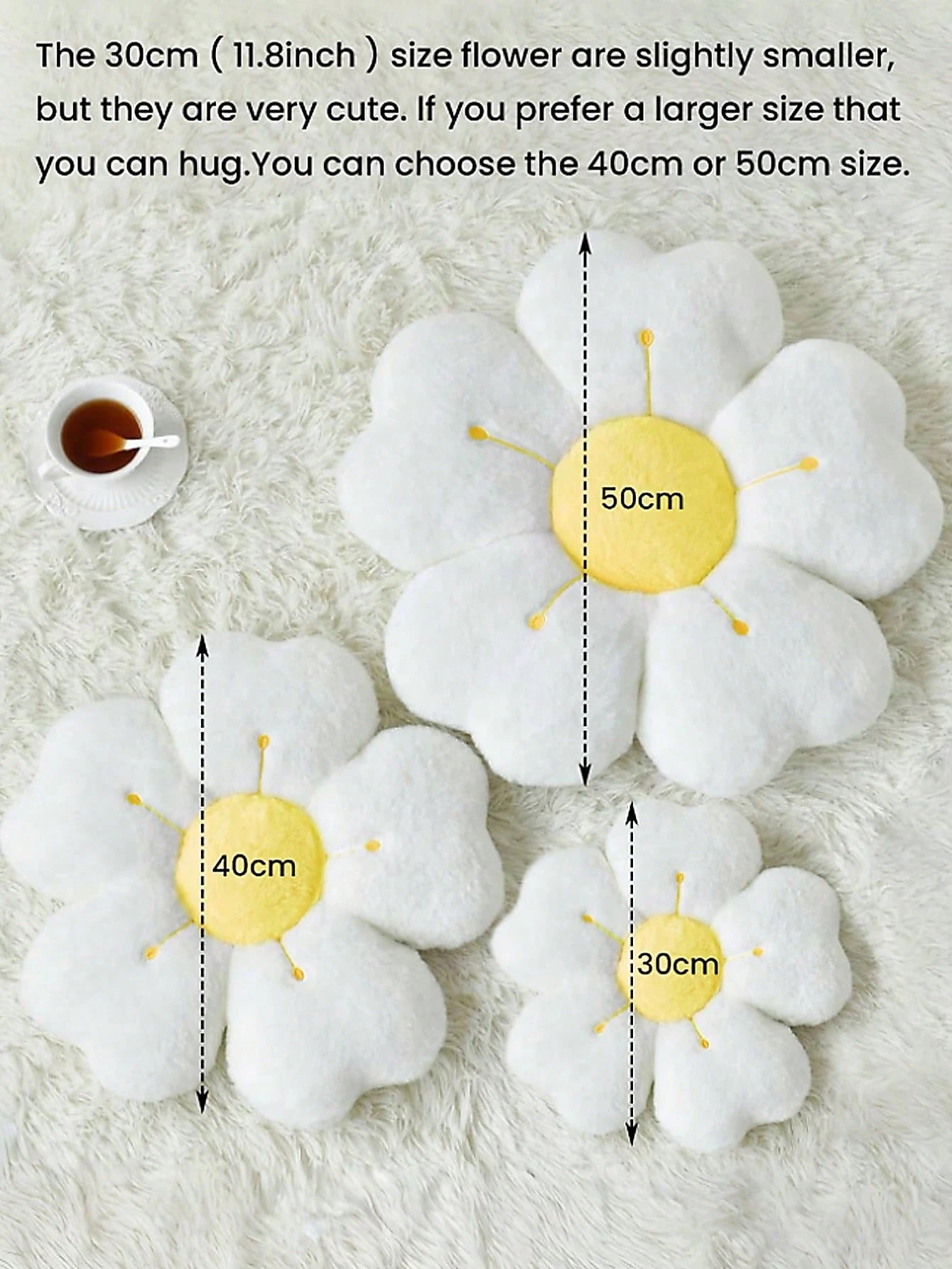 1pc Flower Decorative Pillow, Floral Shape Cushion For Bed Sofa Bedroom Decoration, Cute Daisy Pillow For Dorm Floor Cushion, Spring, Gift For Family & Friends