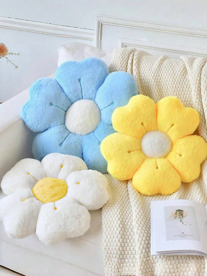 1pc Flower Decorative Pillow, Floral Shape Cushion For Bed Sofa Bedroom Decoration, Cute Daisy Pillow For Dorm Floor Cushion, Spring, Gift For Family & Friends