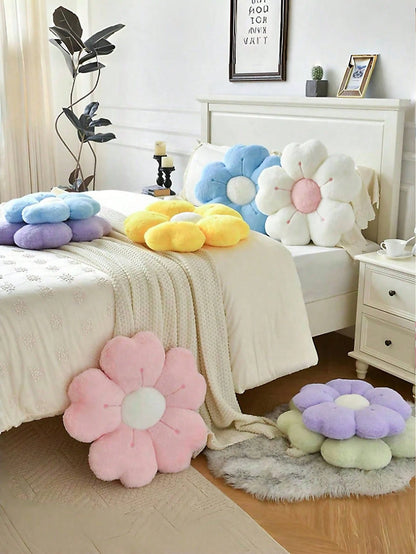 1pc Flower Decorative Pillow, Floral Shape Cushion For Bed Sofa Bedroom Decoration, Cute Daisy Pillow For Dorm Floor Cushion, Spring, Gift For Family & Friends