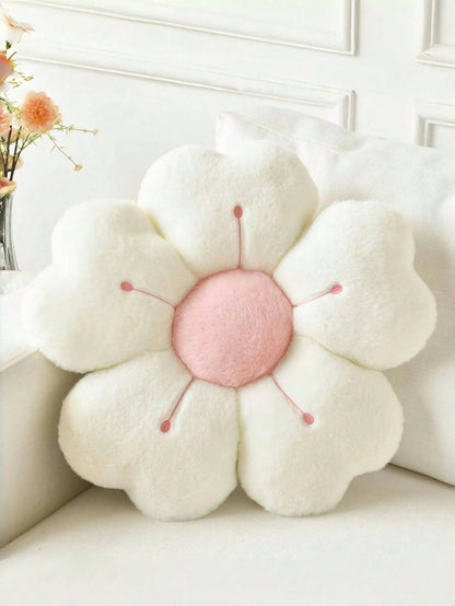 1pc Flower Decorative Pillow, Floral Shape Cushion For Bed Sofa Bedroom Decoration, Cute Daisy Pillow For Dorm Floor Cushion, Spring, Gift For Family & Friends