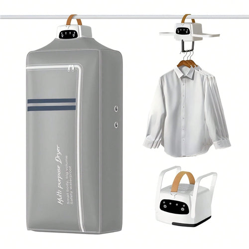 1pc Foldable Electric Clothes Drying Rack Smart Dryer Portable Travel Warm Air Dryer With Timer Function
