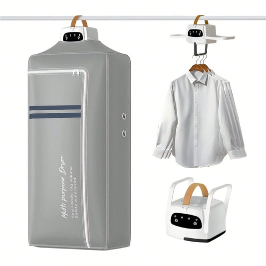 1pc Foldable Electric Clothes Drying Rack Smart Dryer Portable Travel Warm Air Dryer With Timer Function