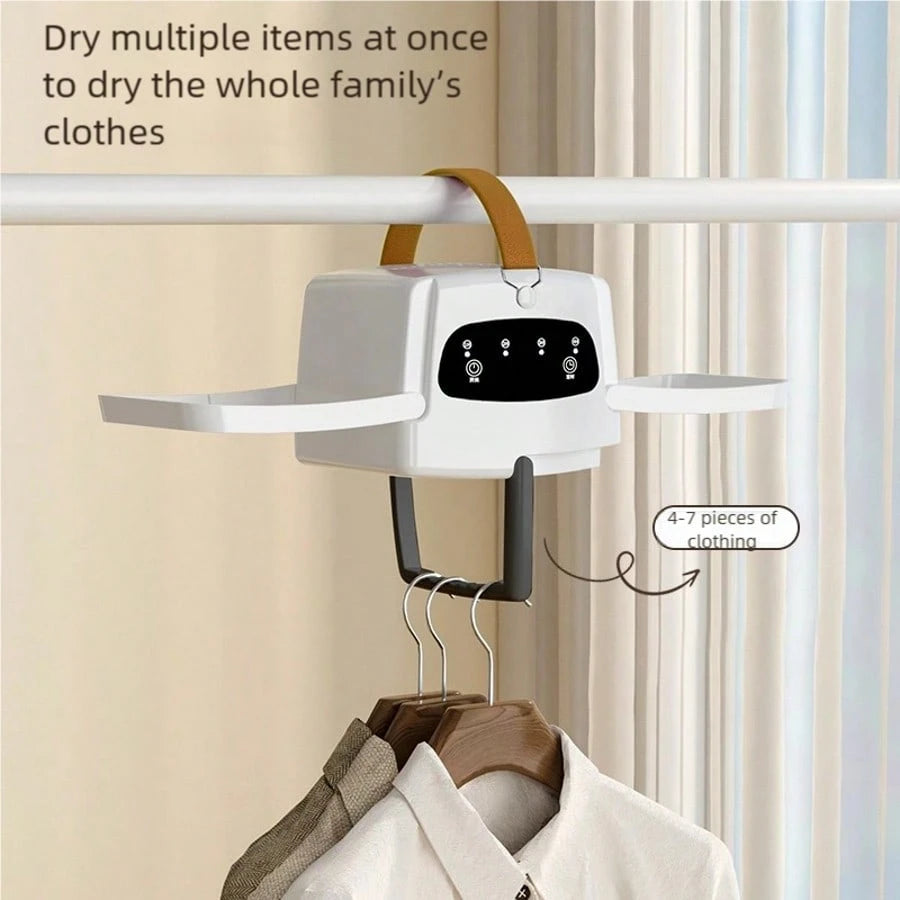 1pc Foldable Electric Clothes Drying Rack Smart Dryer Portable Travel Warm Air Dryer With Timer Function
