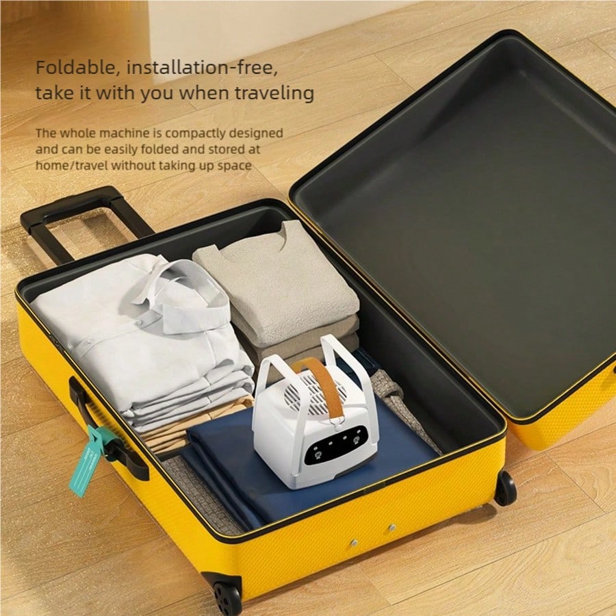 1pc Foldable Electric Clothes Drying Rack Smart Dryer Portable Travel Warm Air Dryer With Timer Function