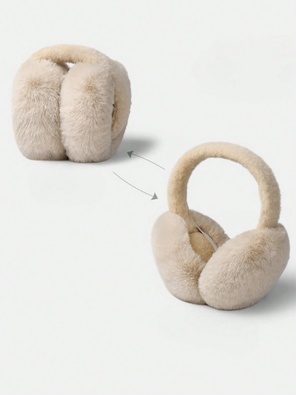 1pc Foldable Fluffy Ear Warmers, Cute & Fashionable, Suitable For Winter Use