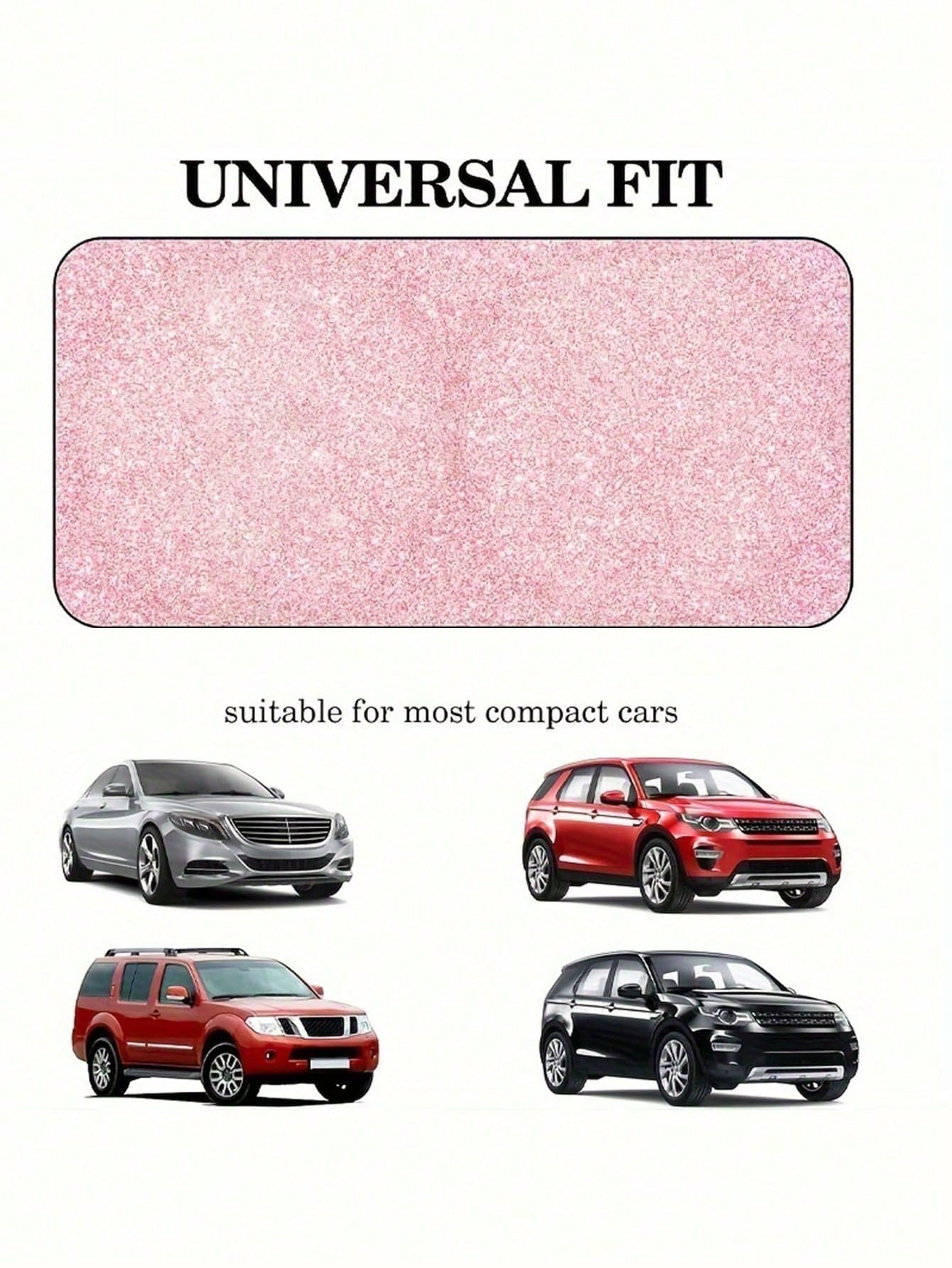 1pc Foldable Pink Sun Visor, Fits Car Windshield, Sun Shade UV Protection Universal Car Accessory