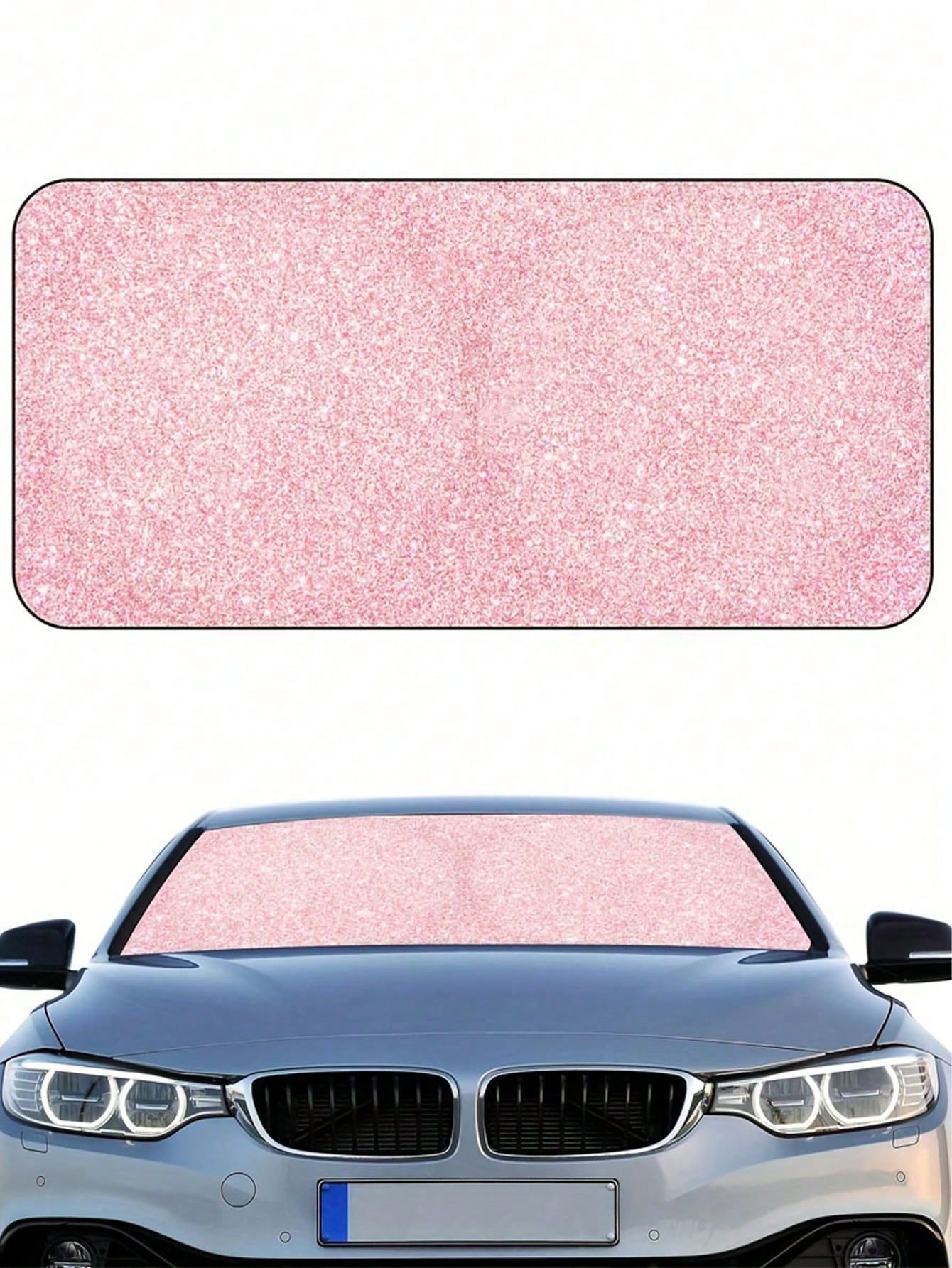 1pc Foldable Pink Sun Visor, Fits Car Windshield, Sun Shade UV Protection Universal Car Accessory