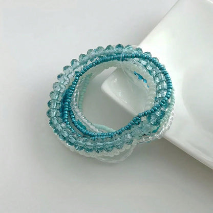 1PC Forest Teal Green Beaded Bracelet Natural Stone Beads Material Cool Tone Skin Flattering Beach Style Daily Vacation Bohemian Jewelry For Women