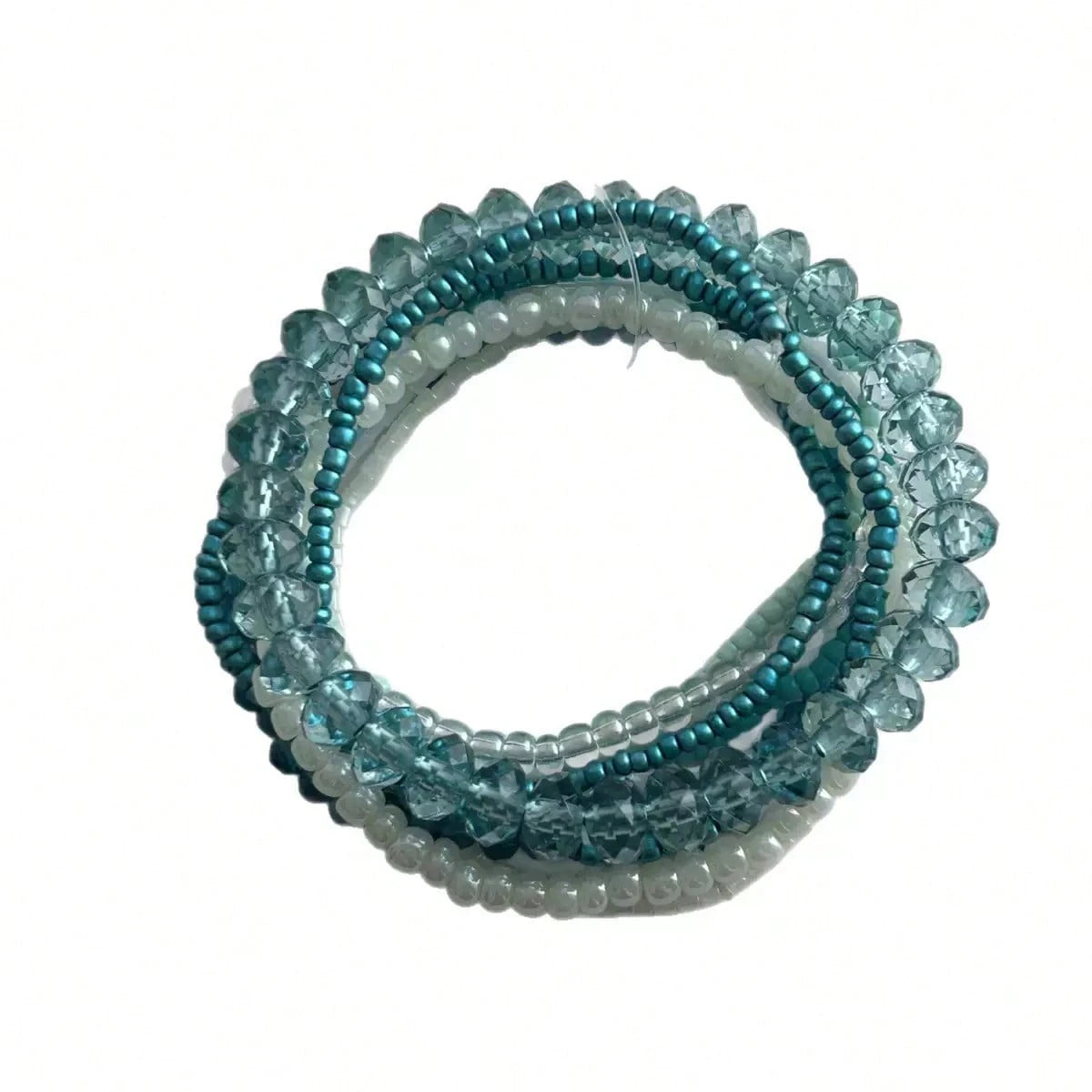 1PC Forest Teal Green Beaded Bracelet Natural Stone Beads Material Cool Tone Skin Flattering Beach Style Daily Vacation Bohemian Jewelry For Women