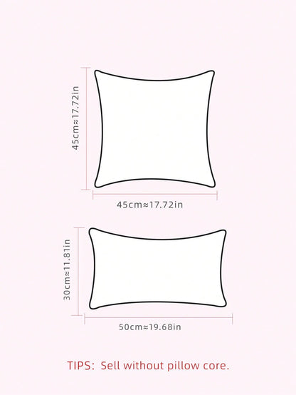 1pc Gold Sequin Wing Pillowcase, Applique Embroidery Craft Bedroom Bed Head Decoration Throw Pillow, Living Room Sofa, Balcony Window Seat Decoration Cushion Cover, Outdoor Garden, Yard Festival Party