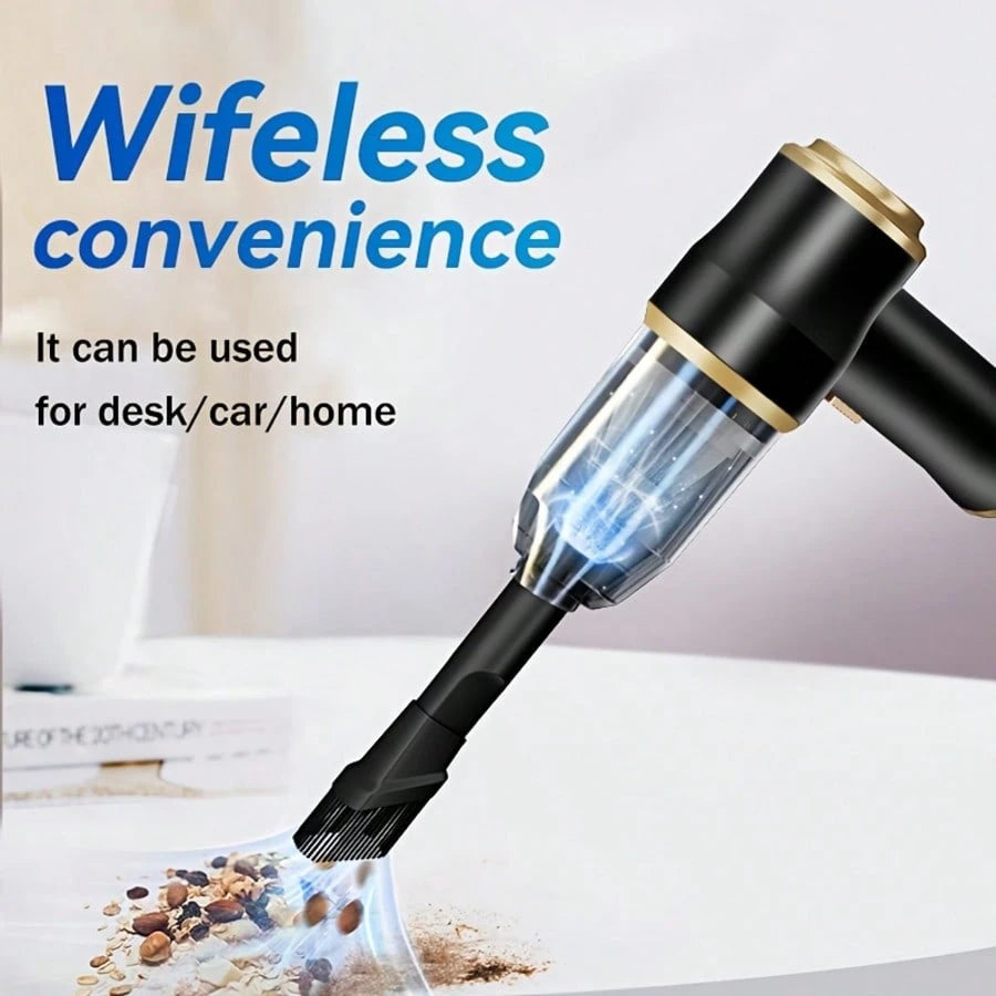 1pc Handheld Cordless Vacuum Cleaner| USB Rechargeable Cordless Handheld Vacuum Cleaner| Mini Portable Vacuum Cleaner| Car Vacuum Cleaner| Pet Hair Vacuum Cleaner.
