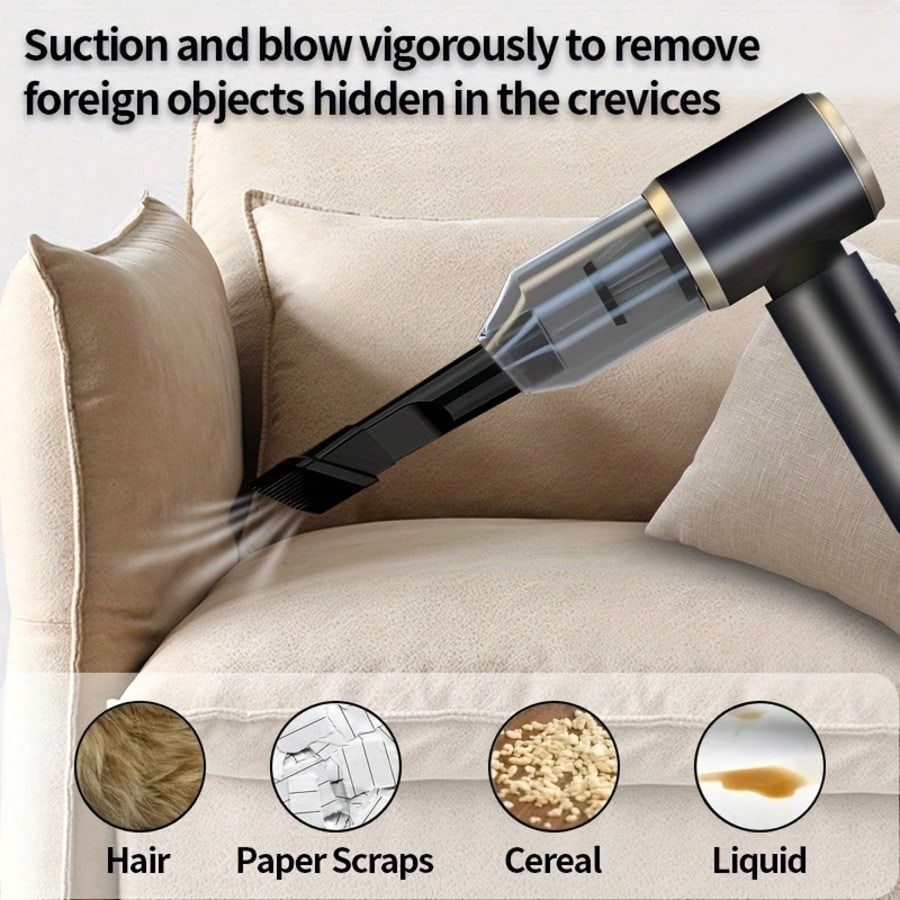 1pc Handheld Cordless Vacuum Cleaner| USB Rechargeable Cordless Handheld Vacuum Cleaner| Mini Portable Vacuum Cleaner| Car Vacuum Cleaner| Pet Hair Vacuum Cleaner.