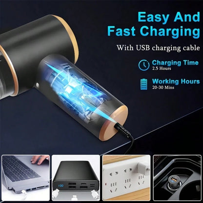 1pc Handheld Cordless Vacuum Cleaner| USB Rechargeable Cordless Handheld Vacuum Cleaner| Mini Portable Vacuum Cleaner| Car Vacuum Cleaner| Pet Hair Vacuum Cleaner.