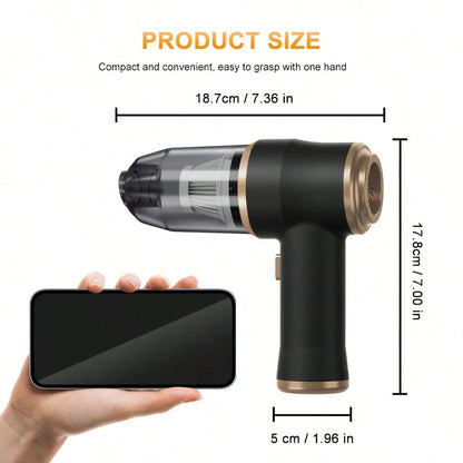 1pc Handheld Cordless Vacuum Cleaner| USB Rechargeable Cordless Handheld Vacuum Cleaner| Mini Portable Vacuum Cleaner| Car Vacuum Cleaner| Pet Hair Vacuum Cleaner.