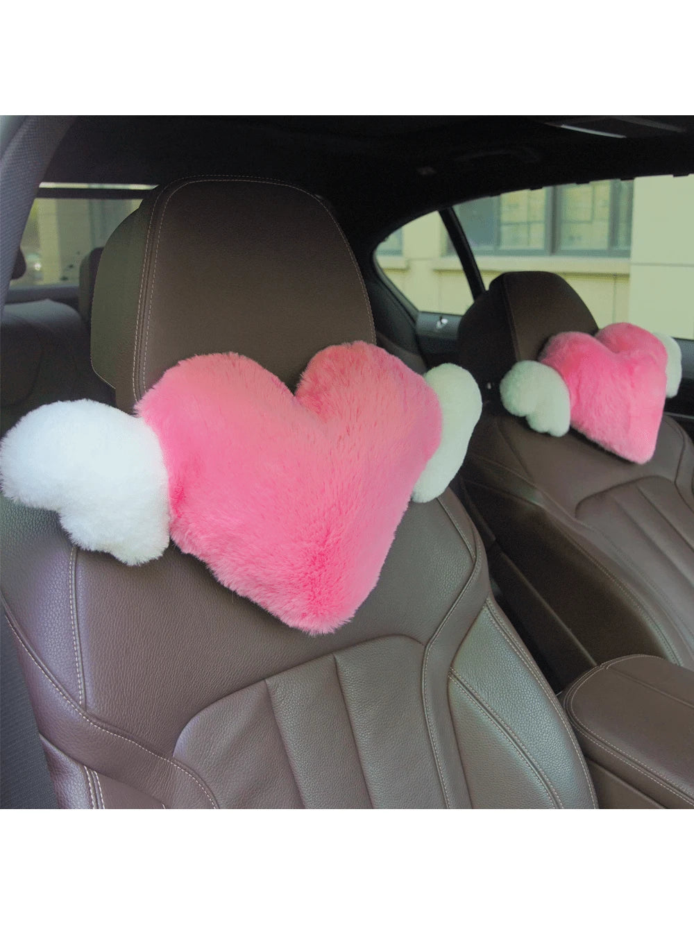 1pc Heart-Shaped Plush Car Neck Pillow, Car Stuff For Woman, LOVE, Valentines Gifts