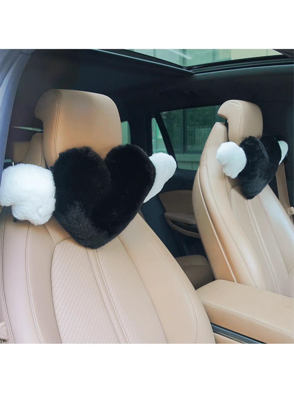 1pc Heart-Shaped Plush Car Neck Pillow, Car Stuff For Woman, LOVE, Valentines Gifts