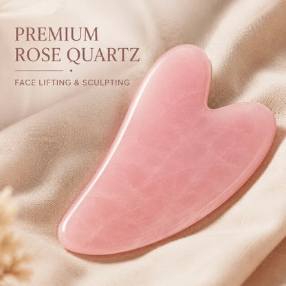 1pc Heart-Shaped Rose Quartz Gua Sha Tool, Smooth Facial Massage And Skincare Stone For Face, Jawline, Eyes, Neck And Body, Manual Sculpting, Depuffing And Muscle Relaxation Scraping Board, Portable S