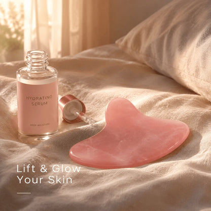 1pc Heart-Shaped Rose Quartz Gua Sha Tool, Smooth Facial Massage And Skincare Stone For Face, Jawline, Eyes, Neck And Body, Manual Sculpting, Depuffing And Muscle Relaxation Scraping Board, Portable S