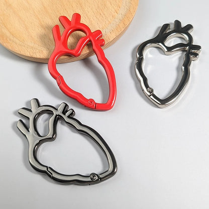 1pc Heavy Duty Punk Rock Keychain With Carabiner Clip, Metal Cross Zinc Alloy, Dog Clip, Suitable For DIY Lanyard, Bag Clip Hook, Dog Chain