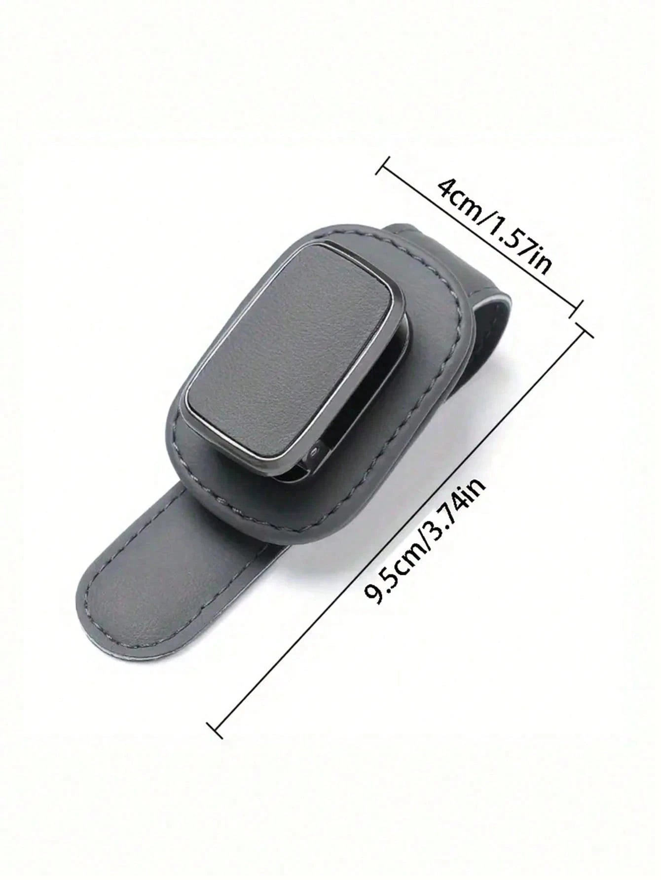 1pc High-Quality Car Sun Visor Glasses Holder- Multifunctional Car Fashion Glasses Storage Box, Card & Ticket Organizer, Car Interior Accessory, Strong Elastic Clip, Scratch-Resistant, Easy Installat
