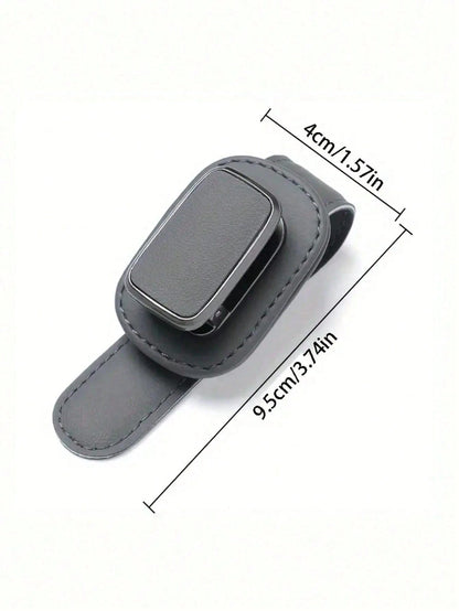 1pc High-Quality Car Sun Visor Glasses Holder- Multifunctional Car Fashion Glasses Storage Box, Card & Ticket Organizer, Car Interior Accessory, Strong Elastic Clip, Scratch-Resistant, Easy Installat