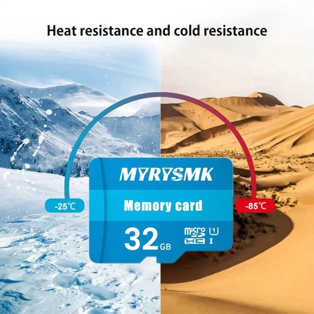 1pc High-Speed Storage Card- Compatible With Smartphones, Tablets, Cameras, Speakers And Other Devices. SD TF Card, U3 Speed/Data Transfer/Widely Applicable. Storage Capacity: 32GB/64GB/128GB/256GB