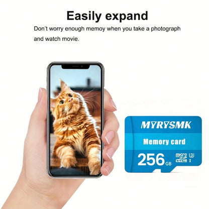 1pc High-Speed Storage Card- Compatible With Smartphones, Tablets, Cameras, Speakers And Other Devices. SD TF Card, U3 Speed/Data Transfer/Widely Applicable. Storage Capacity: 32GB/64GB/128GB/256GB