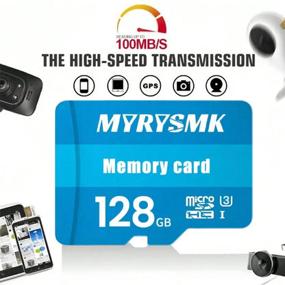 1pc High-Speed Storage Card- Compatible With Smartphones, Tablets, Cameras, Speakers And Other Devices. SD TF Card, U3 Speed/Data Transfer/Widely Applicable. Storage Capacity: 32GB/64GB/128GB/256GB