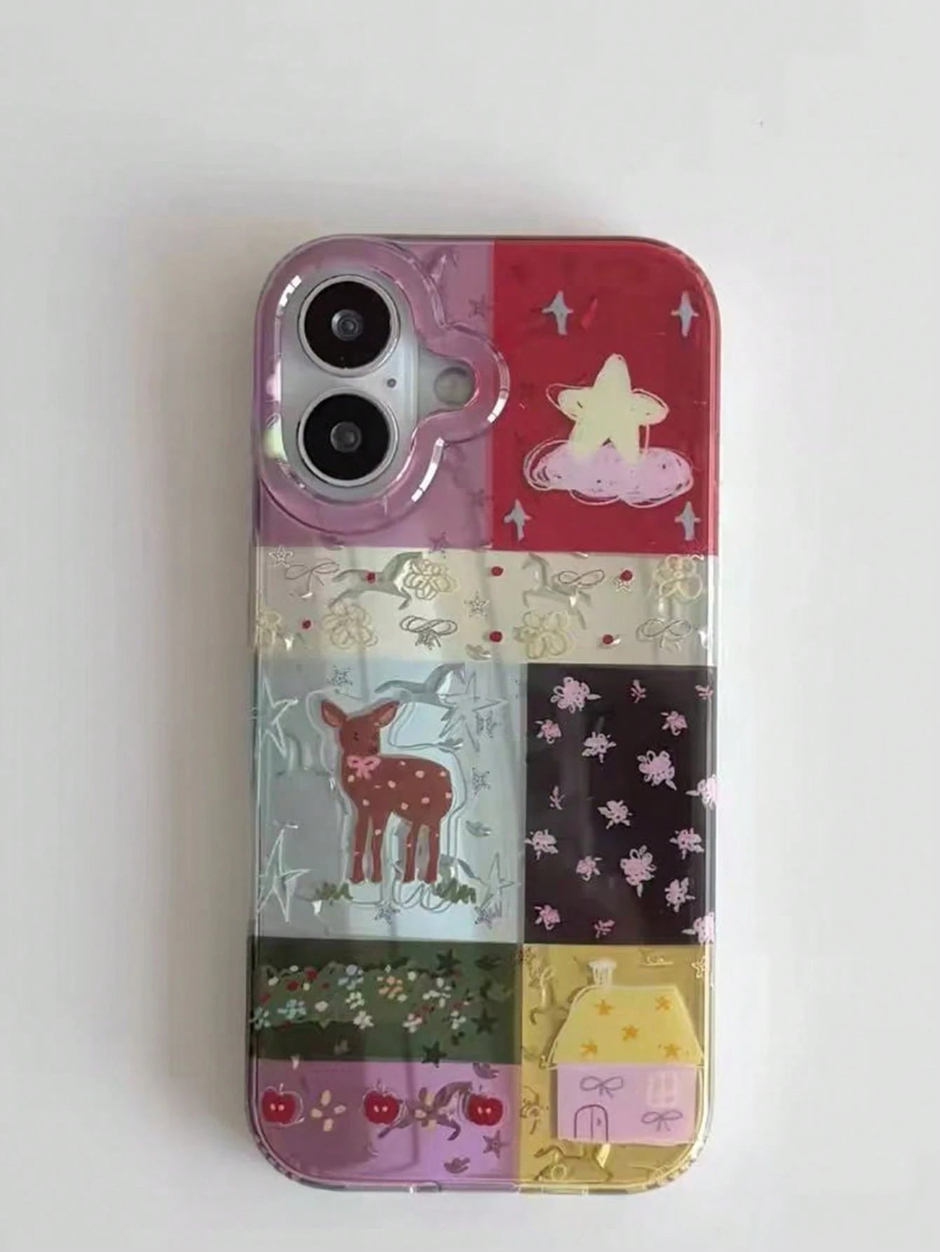 1PC Ins Deer IMD Full Coverage Anti-Drop TPU Phone Case Compatible With Apple 11 Pro Max/12 Pro Max/13 Pro Max/14 Pro Max/15 Pro Max/16 Pro Max/17 Pro Max