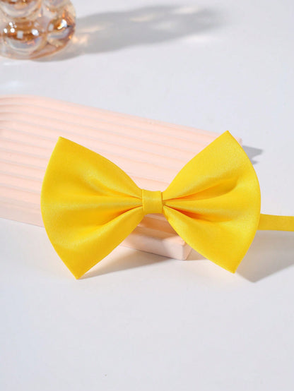 1pc Kids Solid Color Bow Tie, Boys Suit Necktie, Children Solid Bow Tie, Suitable For Parties And Performances