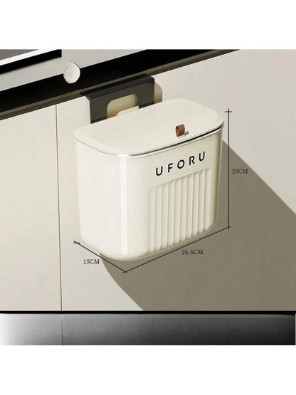 1PC Kitchen Trash Can, Household Wall-Mounted, Large Capacity, Living Room, Bathroom, Toilet With Lid, Large Capacity In The Gap