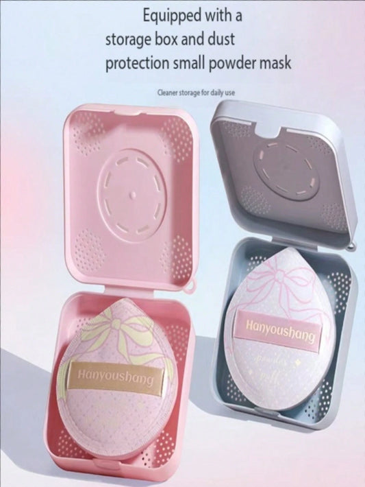 1pc Korean Style Butterfly Ribbon Cotton Candy Makeup Sponge, Super Soft Non-Absorbent Cushion Sponge, Wet & Dry Dual Use Makeup Sponge, Authentic
