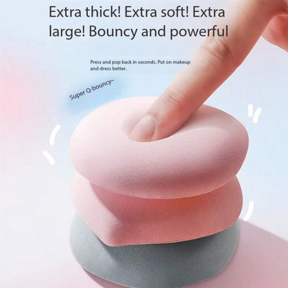 1pc Korean Style Butterfly Ribbon Cotton Candy Makeup Sponge, Super Soft Non-Absorbent Cushion Sponge, Wet & Dry Dual Use Makeup Sponge, Authentic