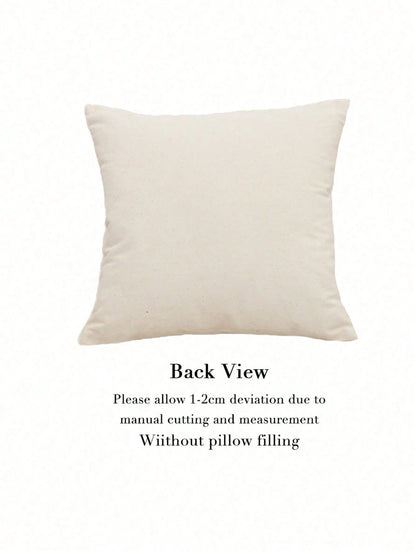 1pc Lace Embroidered Faux Fur Decorative Throw Pillow Cover, Lumbar Pillow Case For Bedroom, Living Room, Sofa, Home Decor