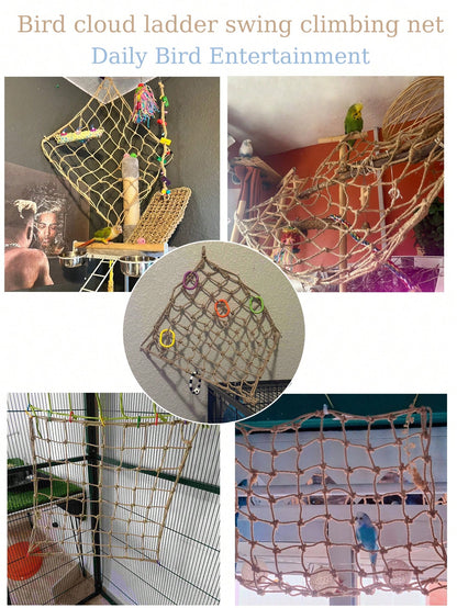 1pc Ladder Swing Climbing Net For Birds, Suitable For All Seasons (Single Climbing Net)