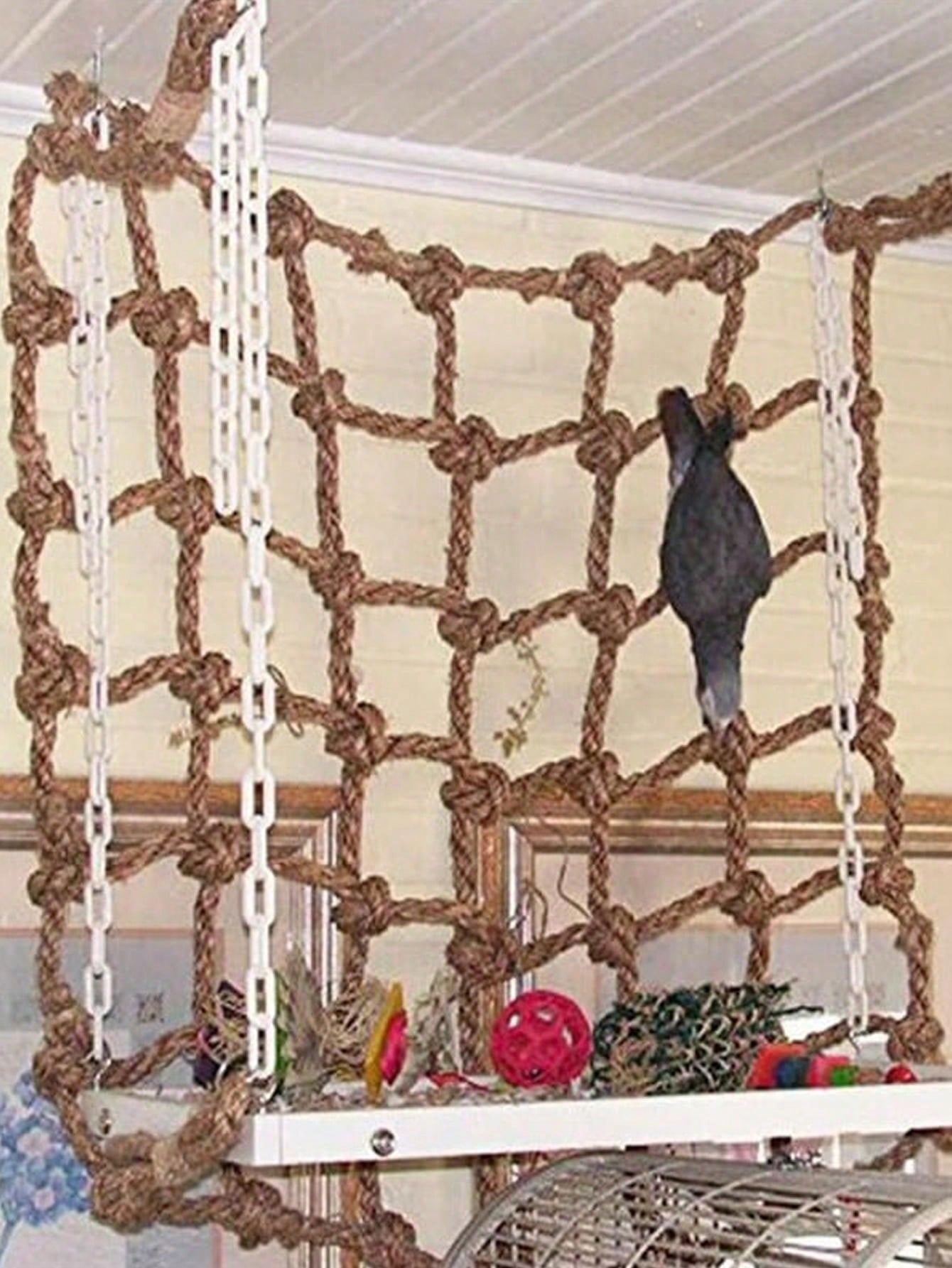 1pc Ladder Swing Climbing Net For Birds, Suitable For All Seasons (Single Climbing Net)