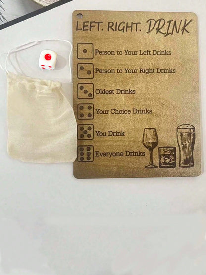 1pc Left Or Right Drinking Game Prop, Perfect For Parties, Couples And Friends Gatherings, Ideal Party Supplies For Valentine's Day, Thanksgiving, New Year