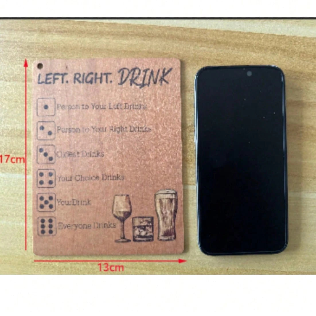 1pc Left Or Right Drinking Game Prop, Perfect For Parties, Couples And Friends Gatherings, Ideal Party Supplies For Valentine's Day, Thanksgiving, New Year