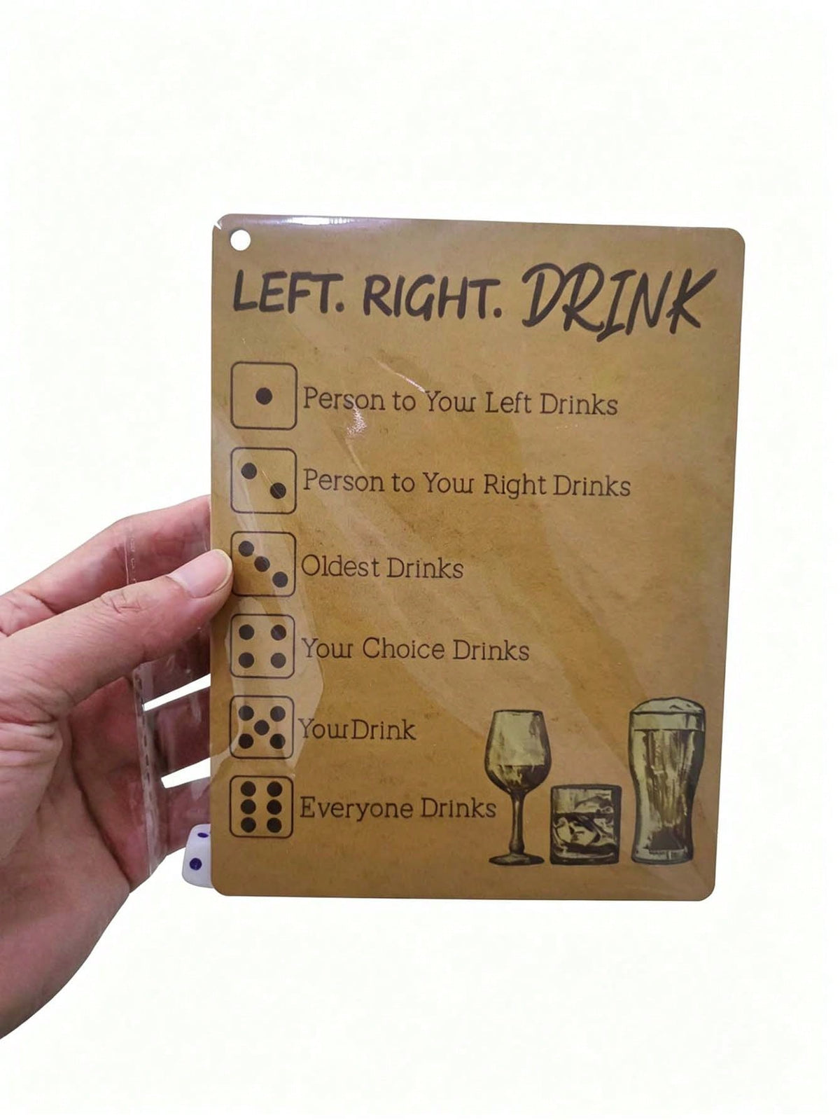 1pc Left Or Right Drinking Game Prop, Perfect For Parties, Couples And Friends Gatherings, Ideal Party Supplies For Valentine's Day, Thanksgiving, New Year