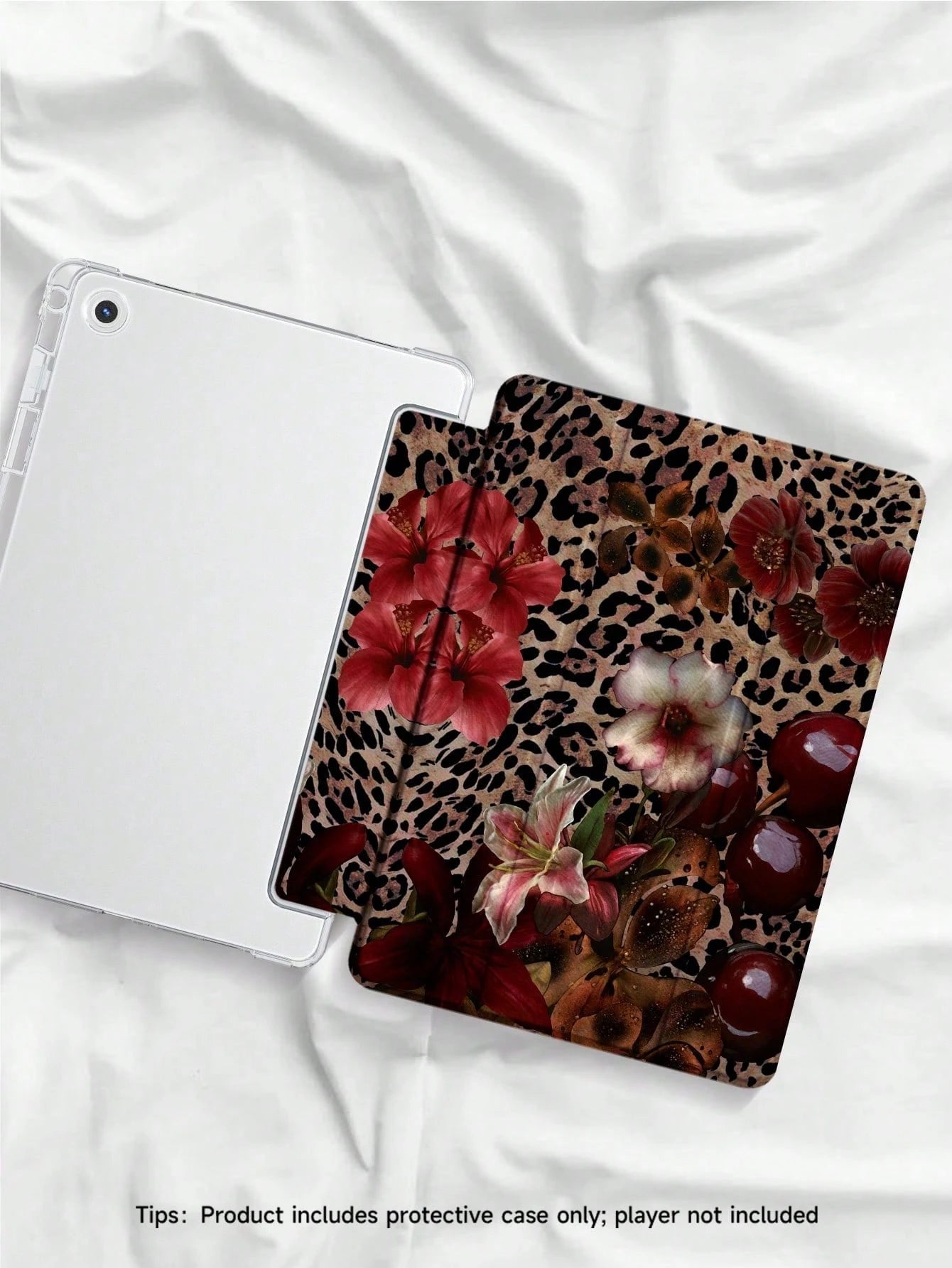 1pc Leopard Floral Pattern Flat Protective Case, Compatible With 10.2 Inch 2021/2020 10th/9th/8th Gen, (A16) 11 Inch 11th Generation 2025, Compatible With Samsung Galaxy Tab A8 10.5 Inch 2022, Tabl