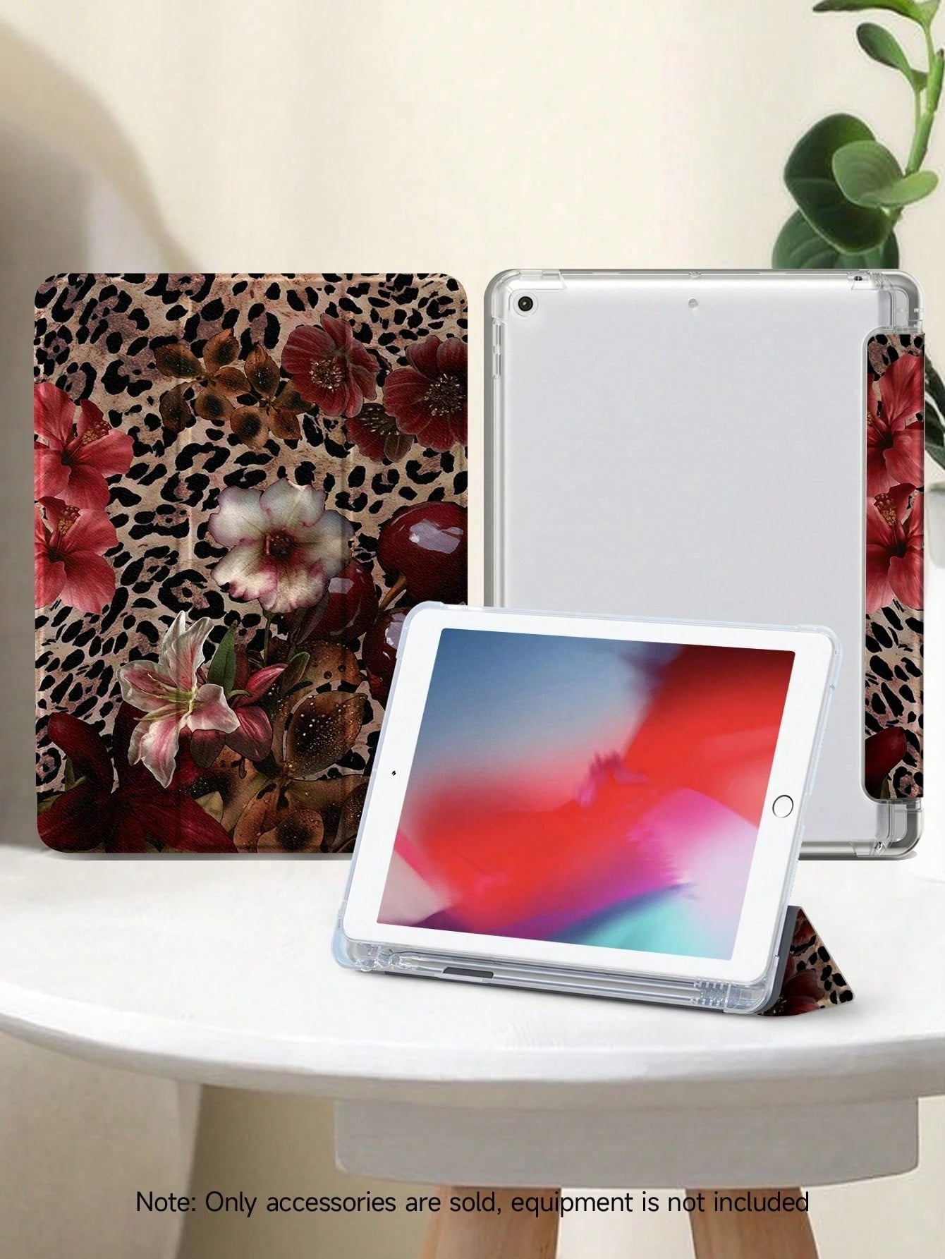 1pc Leopard Floral Pattern Flat Protective Case, Compatible With 10.2 Inch 2021/2020 10th/9th/8th Gen, (A16) 11 Inch 11th Generation 2025, Compatible With Samsung Galaxy Tab A8 10.5 Inch 2022, Tabl