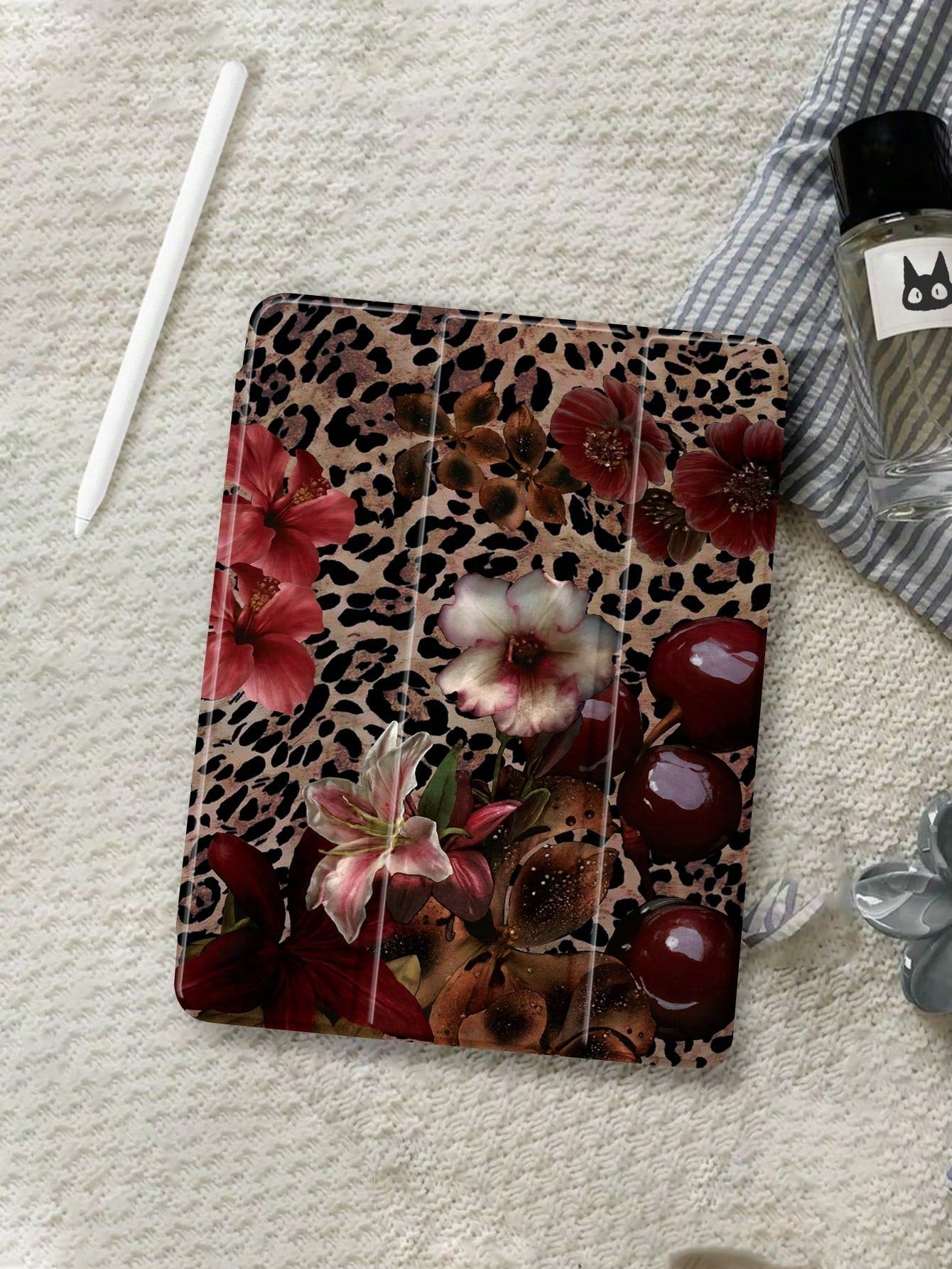 1pc Leopard Floral Pattern Flat Protective Case, Compatible With 10.2 Inch 2021/2020 10th/9th/8th Gen, (A16) 11 Inch 11th Generation 2025, Compatible With Samsung Galaxy Tab A8 10.5 Inch 2022, Tabl