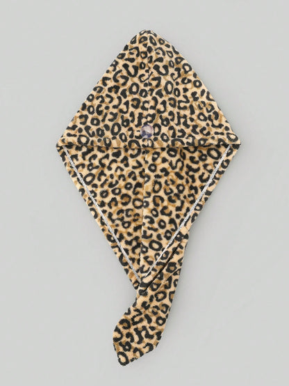 1pc Leopard Hair Drying Cap Home Bathroom Decor Back To School Hair Bonnet Shower Towels For Beauty Salon, Hotel Sports, Home Essentials, Towel, Skin Care Hair Drying Towel Wrap