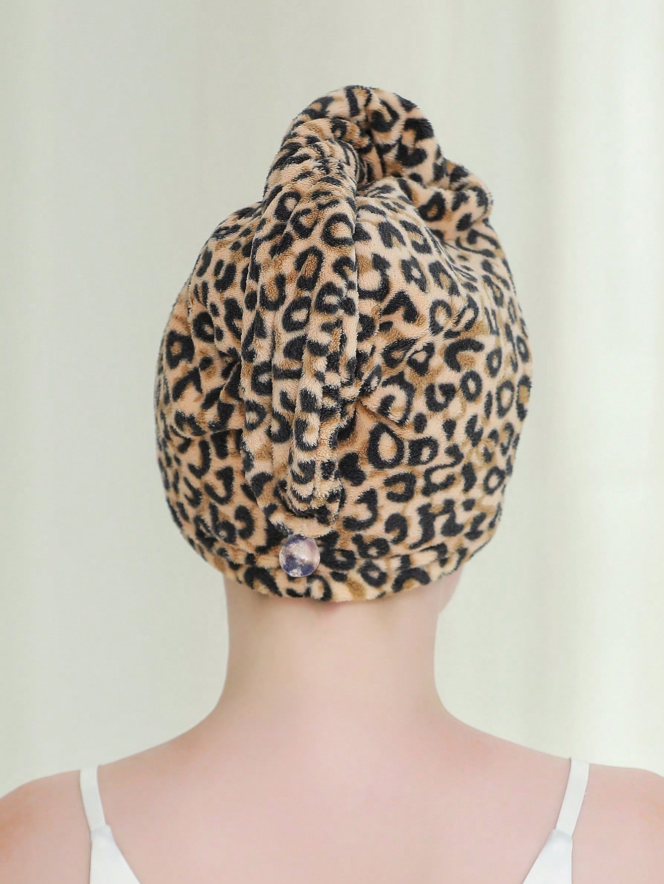 1pc Leopard Hair Drying Cap Home Bathroom Decor Back To School Hair Bonnet Shower Towels For Beauty Salon, Hotel Sports, Home Essentials, Towel, Skin Care Hair Drying Towel Wrap