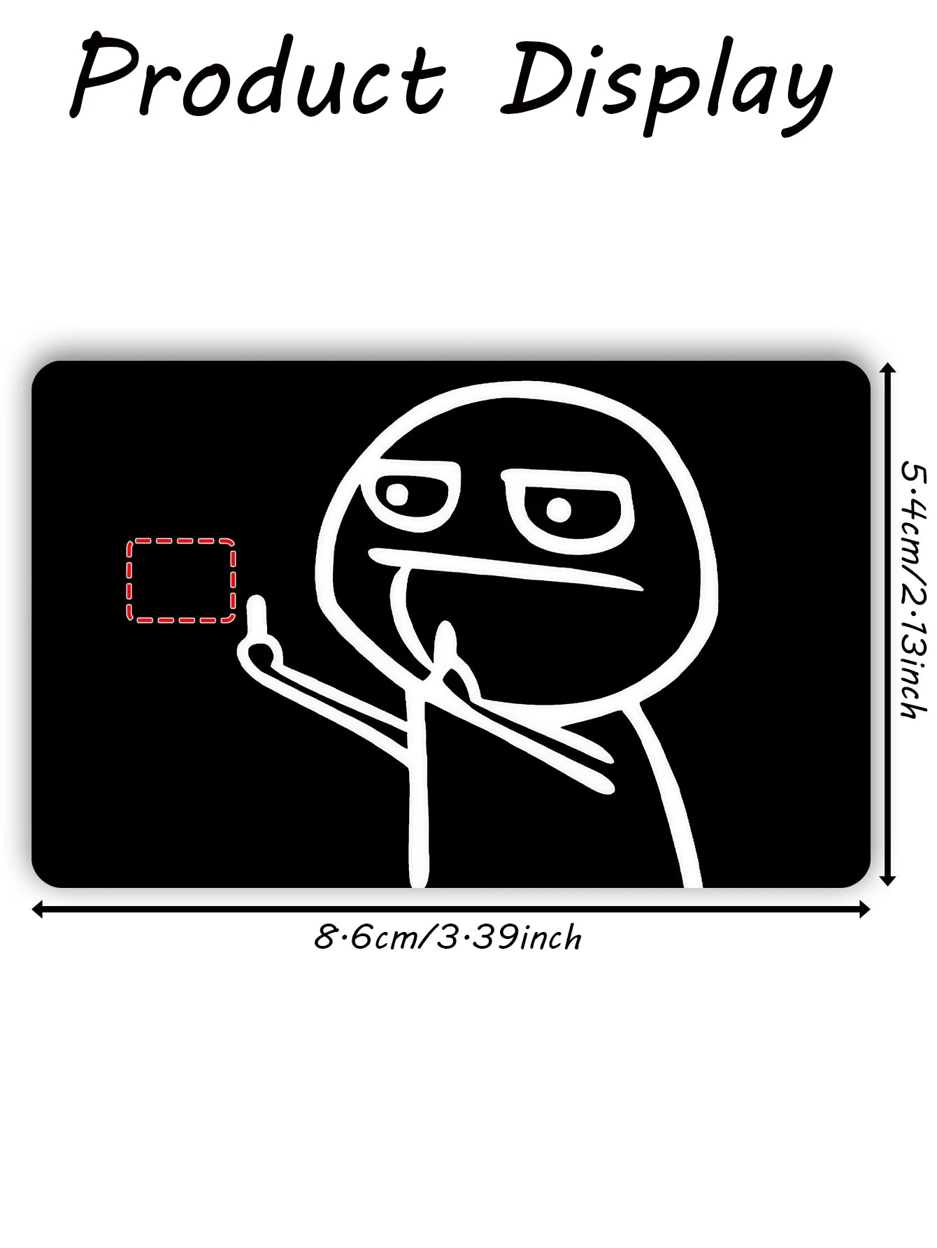 1pc Line Art Figure Credit Card Decorative Sticker, Funny Gag, Creative Personalized Ultra-Thin PVC Anti-Fingerprint Credit Card Protective Film, Anti-Scratch, Unisex, Suitable For Small Chip Cards, B
