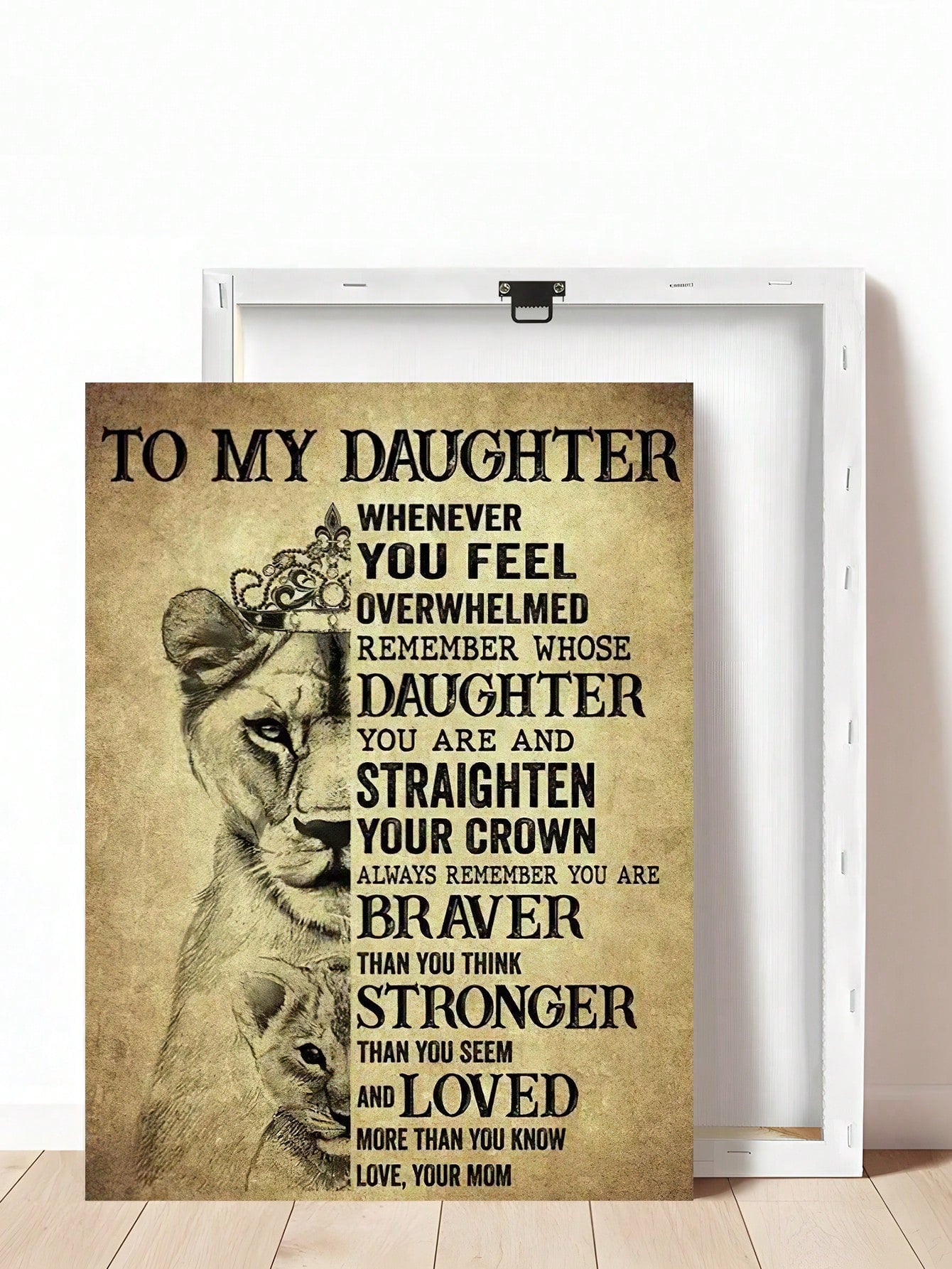 1pc Lion Animal Phrase Home Decor Canvas Art Print For Living Room Bedroom Wall Decoration,Wall Art,Poster Gifts Birthday Graduation