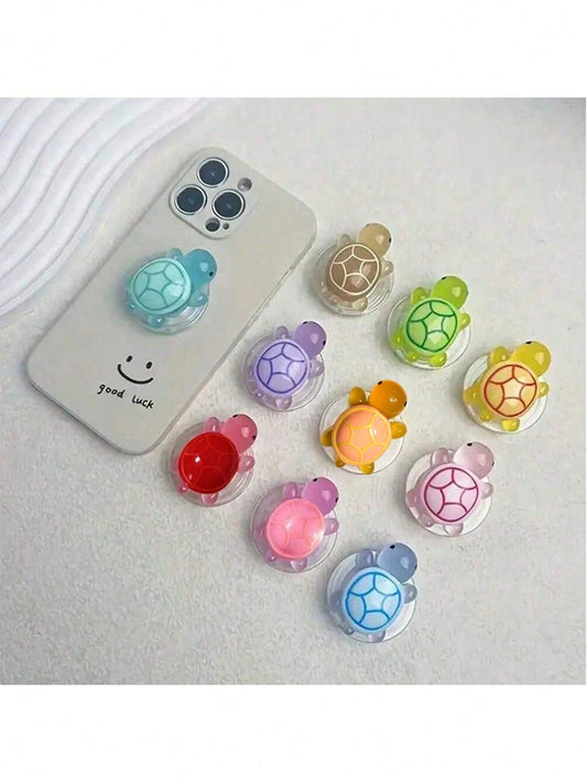 1pc Luminous Turtle Phone Holder, ABS Material Small Turtle Retractable Folding Holder, Suitable For Smartphones, Creative Phone Support, Suitable As An Ideal Gift For Friends Compatible With IPhone