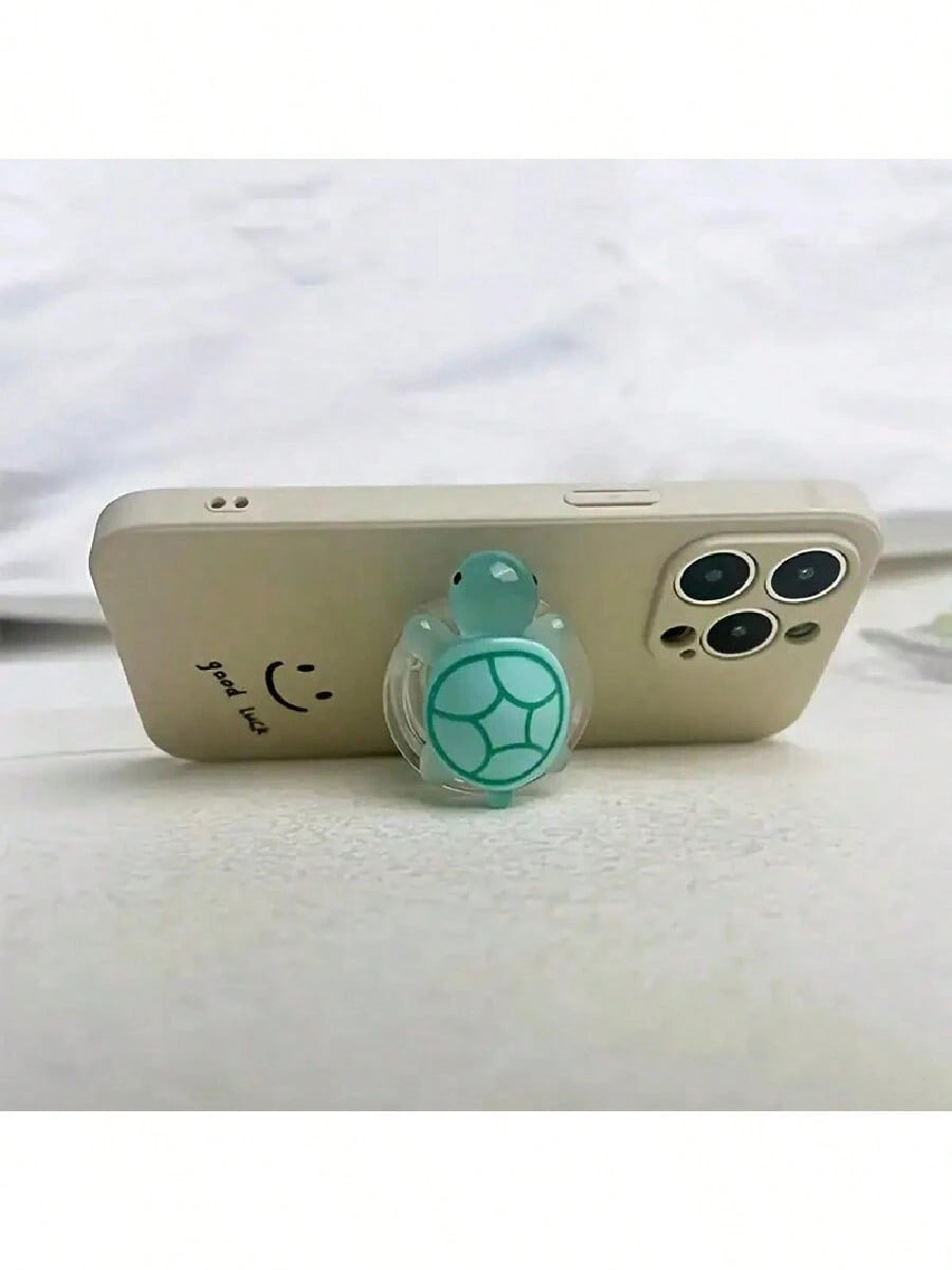 1pc Luminous Turtle Phone Holder, ABS Material Small Turtle Retractable Folding Holder, Suitable For Smartphones, Creative Phone Support, Suitable As An Ideal Gift For Friends Compatible With IPhone